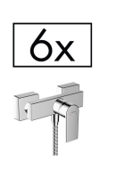 Hansgrohe Vernis Shape Egykaros zuhanycsaptelep falsíkon kívüli szereléshez, projekt csomag (6db) króm 71657000