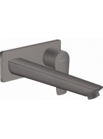 Hansgrohe Talis E szálcsiszolt fekete/króm egykaros mosdócsaptelep falsík alatti szereléshez, 22,5 cm-es kifolyóval 71734340