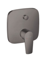 Hansgrohe Talis E szálcsiszolt fekete/króm falsík alatti kádcsaptelep 71745340