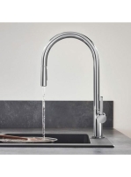 Hansgrohe Talis M54 króm konyhai csaptelep 210, kihúzható zuhanyfejjel 72800000