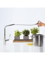 Hansgrohe Metris Select M71 króm konyhai csaptelep, kihúzható kifolyóval 73816000