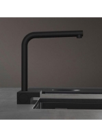 Hansgrohe Aquno Select M81 matt fekete konyhai csaptelep kihúzható kifolyóval 73830670