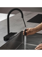 Hansgrohe Aquno Select M81 matt fekete konyhai csaptelep 170, sBox-al, kihúzható kifolyóval 73831670