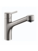 Hansgrohe Talis M52 rozsdamentes acél hatású konyhai csaptelep, kihúzható zuhanyfejjel 73860800