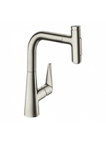 HansgroheTalis Select M51 rozsdamentes acél hatású konyhai csaptelep, kihúzható kifolyóval 73868800