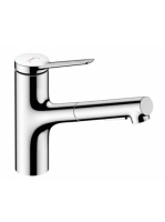 Hansgrohe Zesis M33 konyhai csaptelep 140, kihúzható fejjel és sBox light, króm 74803000