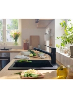 Hansgrohe Zesis M33 konyhai csaptelep 140, kihúzható fejjel és sBox light, matt fekete 74803670