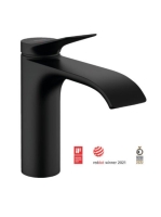 Hansgrohe Vivenis Egykaros mosdócsaptelep 110 hidegindítású, automata lefolyógarnitúra nélkül, matt fekete 75024670