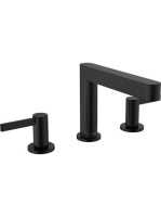 Hansgrohe Finoris 3 lyukú mosdócsaptelep 110, push-open lefolyógarnitúrával matt fekete 76033670