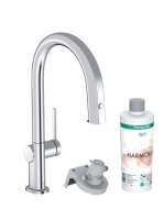 Hansgrohe Aqittura M91 Vízszűrős konyhai csaptelep 210, kihúzható zuhanyfejjel és indítókészlettel, króm 76801000