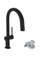 Hansgrohe Aqittura M91 Vízszűrős konyhai csaptelep 210, kihúzható zuhanyfejjel, matt fekete 76803670