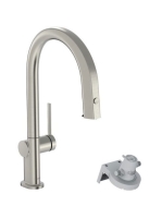 Hansgrohe Aqittura M91 Vízszűrős konyhai csaptelep 210, kihúzható zuhanyfejjel, rozsdamentes acél hatású 76803800