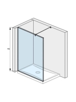 Jika Pure oldalfalhoz rögzített üvegfal 130cm 2674240026681