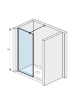 Jika Pure oldalfalhoz rögzített üvegfal 70cm 2674290026681 -