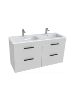 Jika Cube fehér alsószekrény dupla mosdóval 4536621763001 -