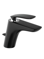 Kludi Balance egykaros matt fekete mosdócsaptelep, leeresztő
