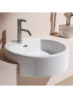 Laufen Living City félig beépíthető kerámia mosdó 46x46 cm e