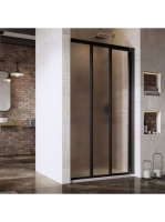 Ravak Supernova ASDP3-120 zuhanyajtó Grape üveg, fekete kere