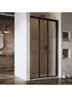 Ravak Supernova ASDP3-130 zuhanyajtó Transparent üveg, feket