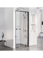 Ravak Pivot PDOP1-90 zuhanyajtó (fekete-Transparent) 03G7030