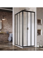 Ravak Supernova ASRV3-80 sarokbelépős zuhanykabin (fekete+Tr