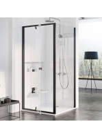 Ravak Pivot PPS-80 fix oldalfal (fekete-Transparent) 90G4030