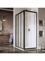 Ravak Supernova APSS-90 fix üveg zuhanyfal (fekete+Transpare