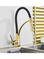 Rea Gaspar álló konyhai csaptelep hajlítható kifolyóval, fek