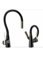 Rea Icon álló konyhai csaptelep elasztikus kifolyóval, feket