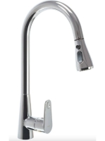 Rea Mild álló konyhai csaptelep kihúzható zuhanyfejjel, króm