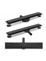 Rea Greek Pro lineáris zuhanylefolyó szett 80 cm, matt feket