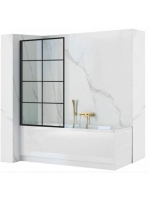 Rea Lagos-1 forgatható kádparaván 80x140 cm, átlátszó üvegge