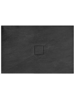 Rea Stone ásványi kő zuhanytálca 80x100 cm, fekete REA-K9756