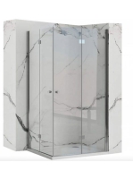 Rea Fold N2 zuhanykabin 80x190 cm átlátszó üveggel, króm pro