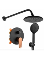 Rea Lungo rejtett zuhanyrendszer belső egységgel, matt feket