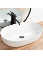 Rea Cleo pultra tehető kerámia mosdótál 60,5x41 cm, fehér RE