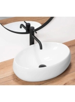 Rea Linda pultra öltethető kerámia mosdótál 48,5x34 cm, fehé