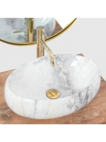 Rea Linda pultra ültethető kerámia mosdótál 48,5x34 cm, fehé