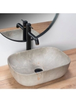 Rea Livia Beige pultra tehető kerámia mosdótál 46,5x33,5cm,