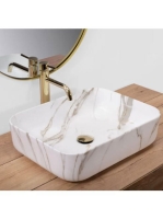 Rea Demi Shiny Aiax pultra tehető kerámia mosdó 55x39,5 cm,