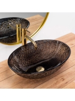 Rea Frost pultra tehető átlátszó üveg mosdótál 51x35,5 cm, f