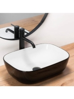 Rea Belinda pultra tehető kerámia mosdótál 46,5x33 cm, fehér