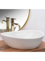 Rea Andrea pultra ültethető kerámia mosdótál 47x43 cm, fehér