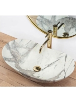 Rea Royal Sand pultra tehető kerámia mosdó 62,5x37 cm, kőmin