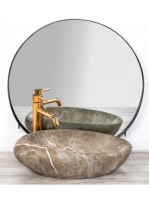 Rea Roxy Stone pultra ültethető kerámia mosdótál 49x31 cm, b