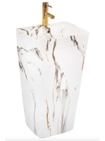 Rea Aris szabadon álló kerámia mosdó 83 cm, csaplyukkal és t