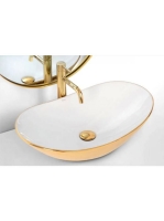 Rea Vegas pultra tehető kerámia mosdótál 60,5x36 cm, fehér/a