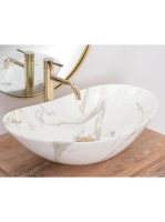 Rea Royal Aiax pultra tehető kerámia mosdótál 60,5x35 cm, fé