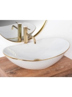 Rea Royal pultra ültethető kerámia mosdótál 62,5x36 cm, fehé