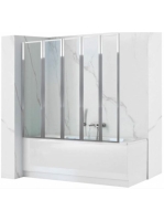 Rea Idea harmonika kádparaván 120x140 cm, átlátszó üveggel é